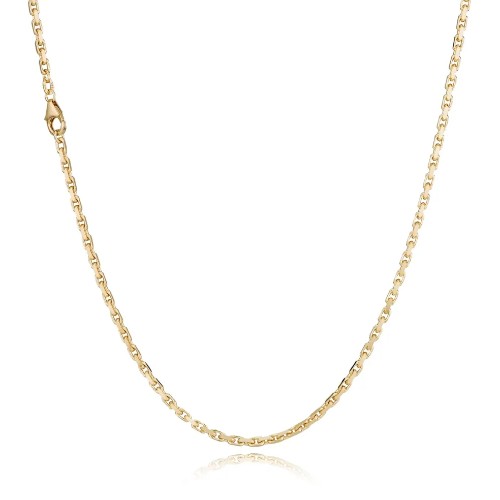 BNH - Anker facet guld halskæde med karabin lås