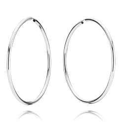 BNH - Klassiske Sølv creoler med vridlås