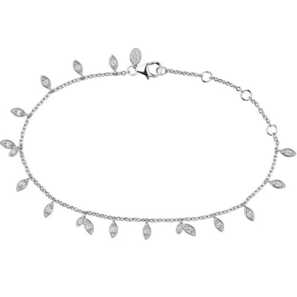 byBiehl - Jungle vine sparkle armbånd i sølv - 2-3106a-r