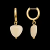 byBiehl - Soft heart øreringe med gul hjerteformet jade - 4-5101y-gp