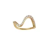 byBiehl - Wave Sparkle stor ring i forgyldt - 5-3702a-gp