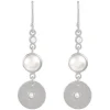 E1310RH - Øreringe i sølv med en hvid ferskvandsperle