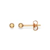 Forgyldt kugle ørestikker 2mm - 12022fg
