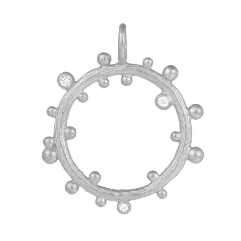 Lene Visholm - Pinetree vedhæng i sølv med sten - p1346rh