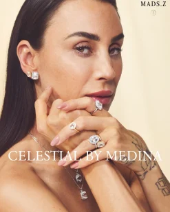 Mads Z - Celestial by Medina sølv halskæde med vedhæng og sten - 3126901