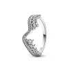 Pandora - Asymetrisk wave sparkling ring - 192543c01