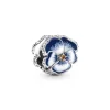 Pandora - Blå Stedmoderblomst charm - 790777c02