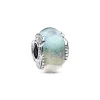 Pandora - Flerfarvet murano glas charm med fjer - 792577c00