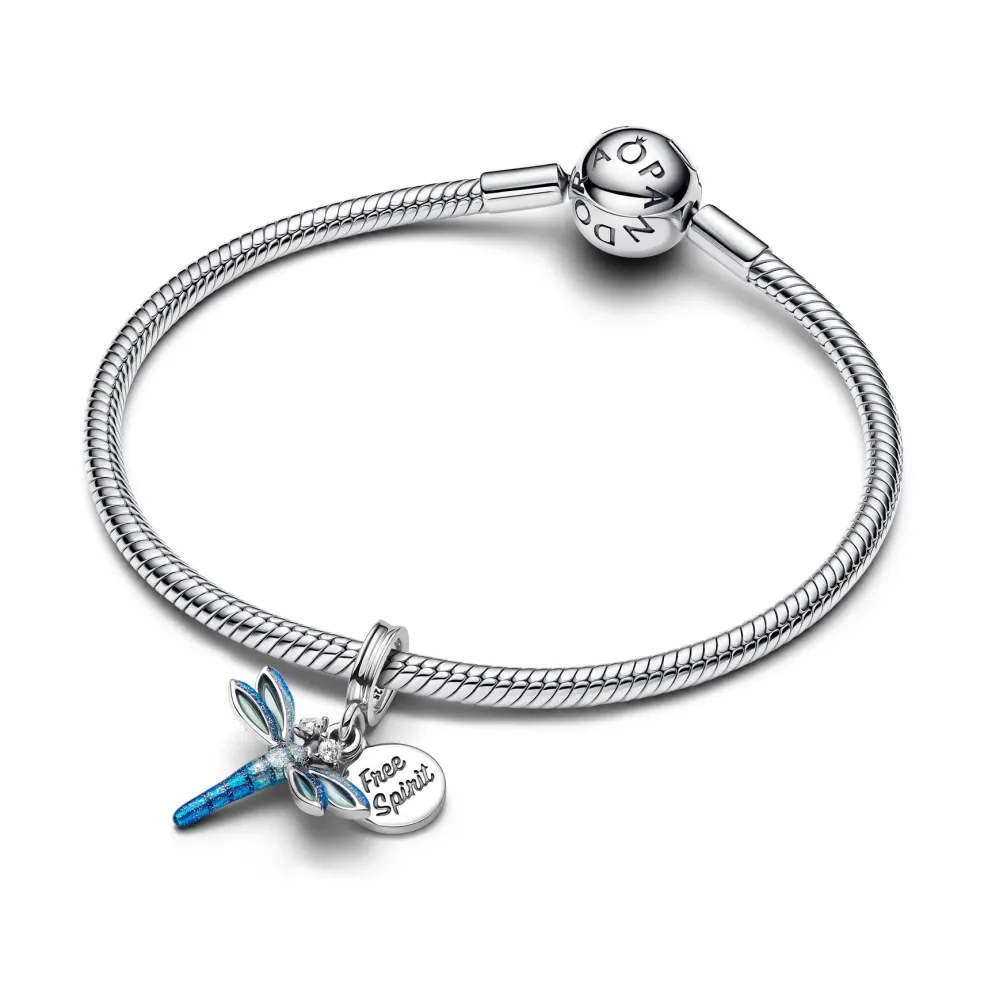 Pandora - Guldsmed charm i sølv med blå nuancer - 793745c01