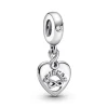 Pandora - Hjerte charm med uendeligheds tegn - 799294c01