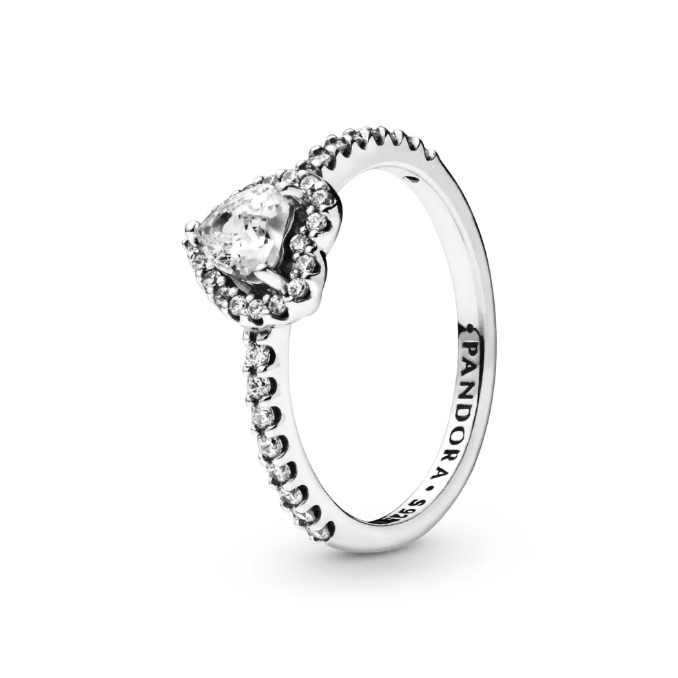 Pandora - Hjerte ring med sten af zirkonia - 198421c01