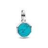 Pandora - Turkis Minicharm i sølv til gravering - 793388c01