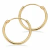 Scrouples - 8 karat guld creoler, 15mm - 10133