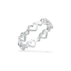 Scrouples - Hjerte bånd ring i sølv - 730392