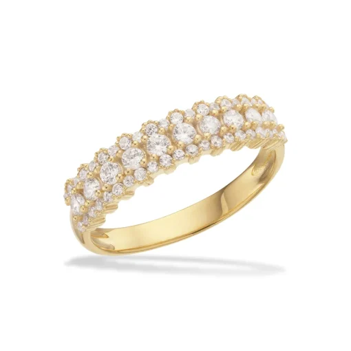 Scrouples - SoHo ring i forgyldt sølv med sten - 730172