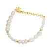 SFB - Forgyldt armbånd med ferskvandsperler - 1878-2-20-900