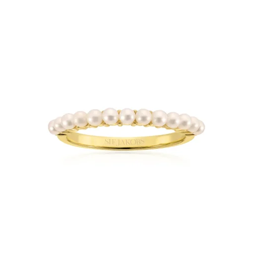 Sif Jakobs - Ellera Perla ring i forgyldt sølv med perler - r2869-p-yg