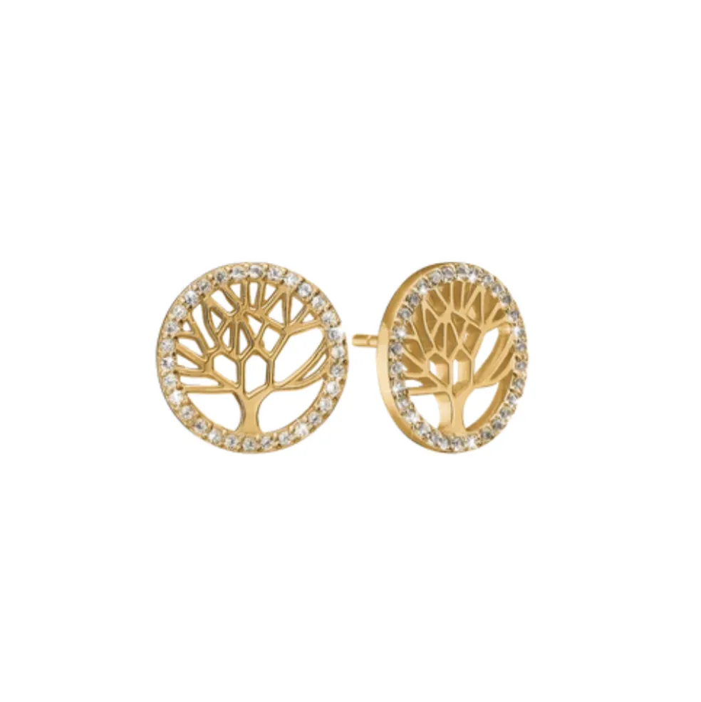 Aagaard - Livets træ ørestikker med sten af zirkonia - 1671-s-g02