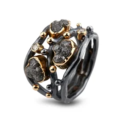 Alexandra ring med rå diamanter fra Bybirdie - 50110219