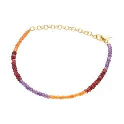 Armbånd med Granat, Karneol og Ametyst - 1862-2-555