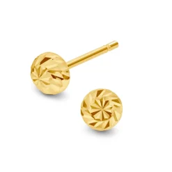 Arne Nordlie - 14 karat guld ørestikker med facetter - 53900