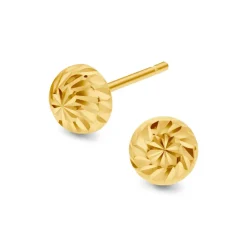 Arne Nordlie - 14 karat guld ørestikker med facetter - 53258