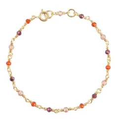 b1305fg-Forgyldt armbånd med ægte sten