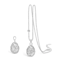 Blossom - Halskæde i sølv med blomster vedhæng - 21321592-80