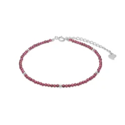 Blossom Copenhagen - Sølv armbånd med sten af granat - 27131049