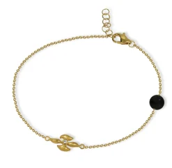 Blossom Copenhagen - Sølv forgyldt armbånd med sten - 23131685