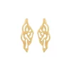 Blossom ørestikker med blad forgyldt-23919016