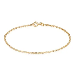 BNH - Anker facet Guld armbånd med fjederrings lås