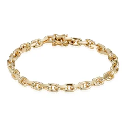 BNH - Anker facet guld armbånd med kasselås