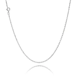 BNH - Anker facet sølv / forgyldt Halskæde med fjederrings lås