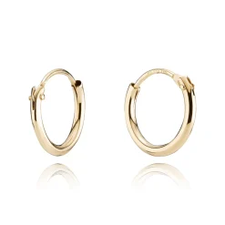 BNH - Guldbelagte sølv creoler med viplås