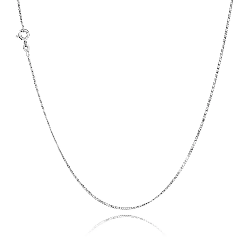 BNH - Panser facet sølv / forgyldt halskæde med fjederingslås