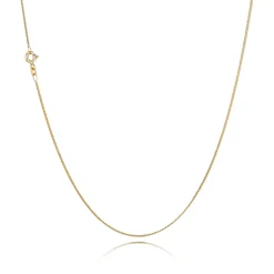 BNH - Panser facet sølv / forgyldt halskæde med fjederingslås