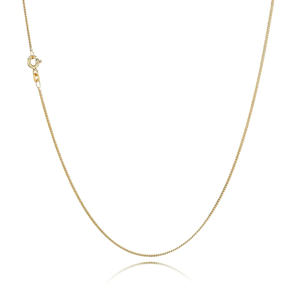 BNH - Panser facet sølv / forgyldt halskæde med fjederingslås