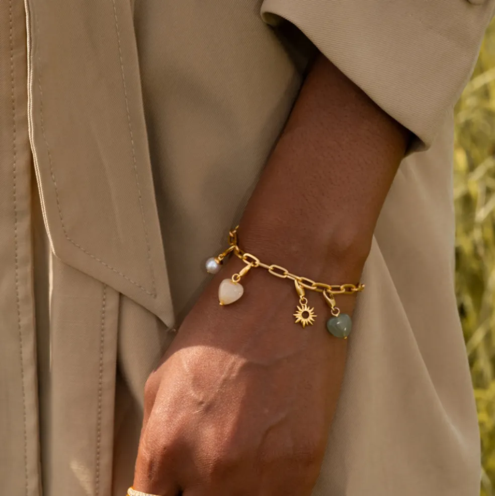 byBiehl - Charms armbånd i forgyldt stål - 2-1511-gp