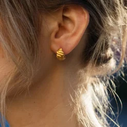 byBiehl - Dunes hoops i guldbelagt sølv, small - 4-4902-gp