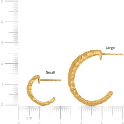 byBiehl - Dunes hoops i guldbelagt sølv, small - 4-4902-gp