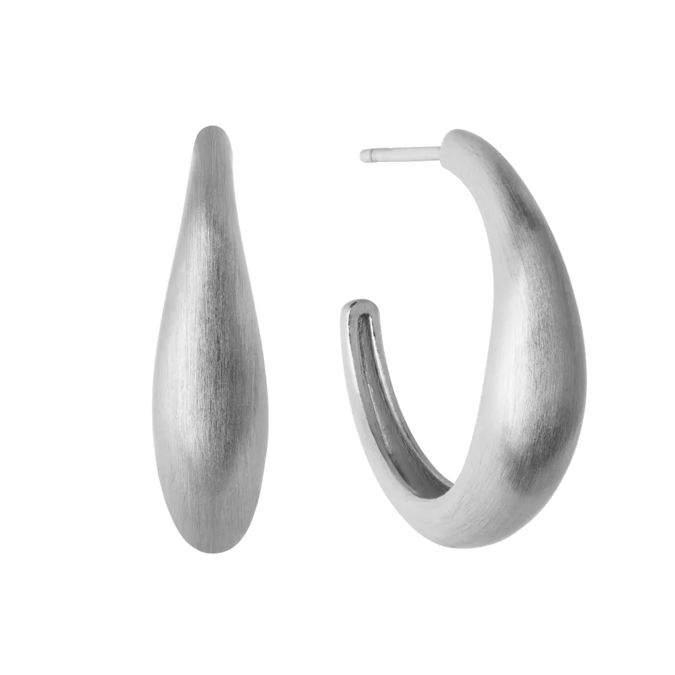 byBiehl - Ocean flow hoops i sølv, Medium - 4-4202-r