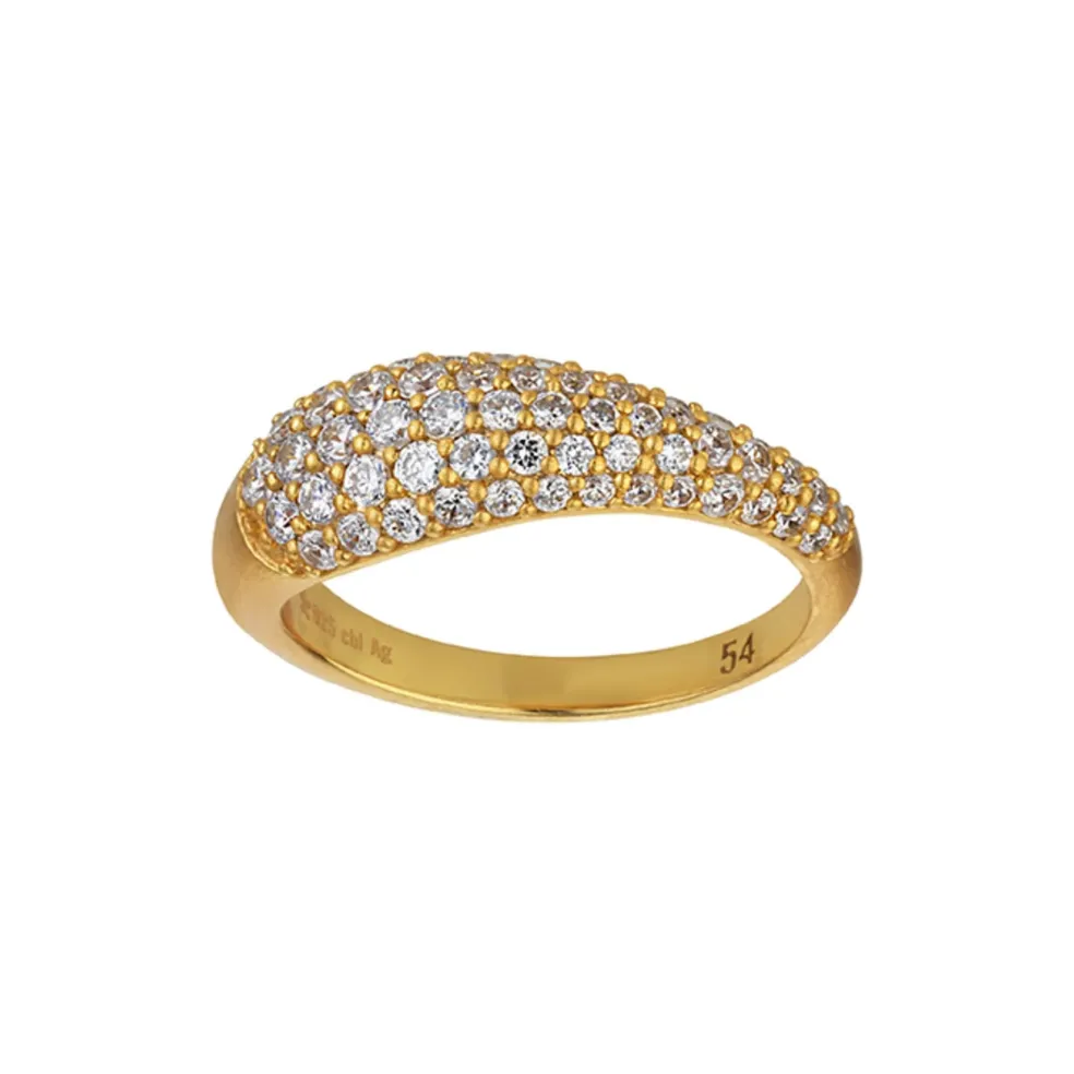 byBiehl - Ocean Flow ring med sten forgyldt - 5-4202a-gp