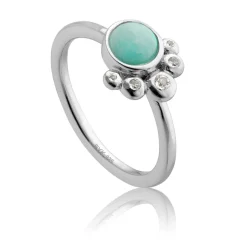ByKjaergaard - Earth sølv ring med amazonit og topaser - ears1565am