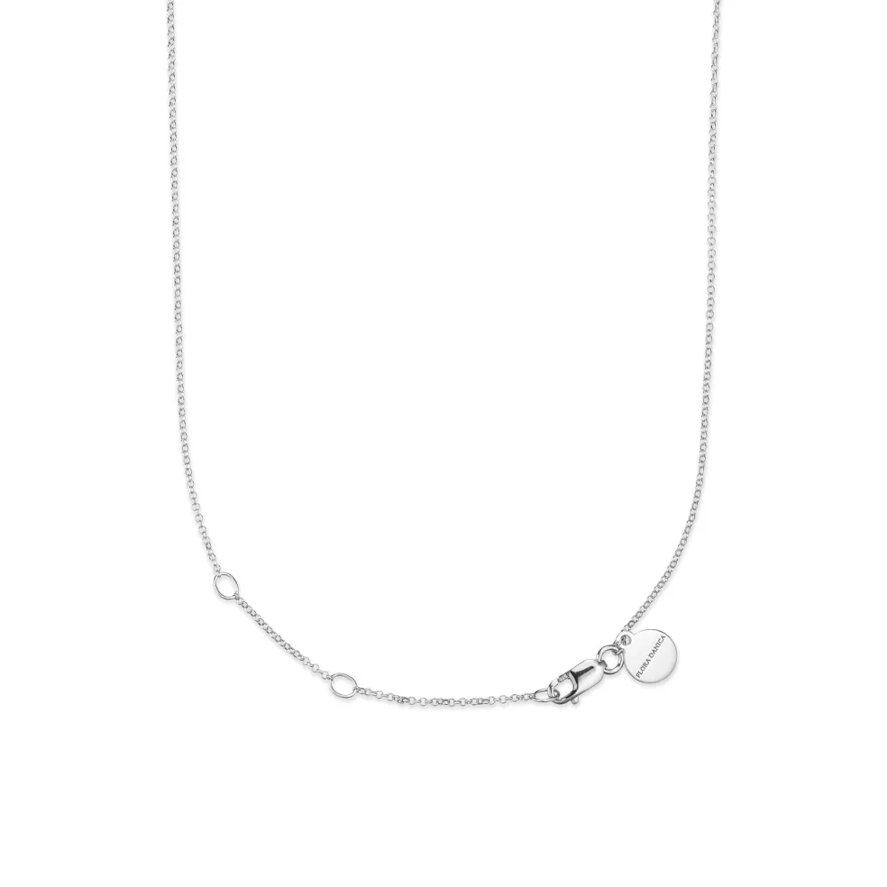 Flora Danica - Dild vedhæng med halskæde i sterling sølv - df-ne-s