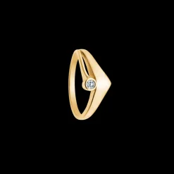 14 karat guld ring med 0.05 karat brilliant - 138638FB