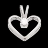 Kleopatra - Hjerte i 14 karat hvidguld med 0,10ct diamant - 2126,10