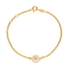 Lund Copenhagen - Guld belagt marguerit armbånd, 9mm - 901009-m