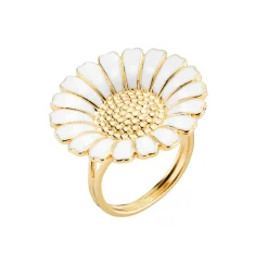 Lund Copenhagen - Marguerit ring i forgyldt, 25 mm - 907025-m