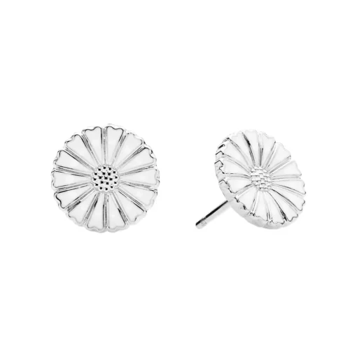 Lund Copenhagen - Sølv Marguerit øreringe, 11mm - 909011-4-h